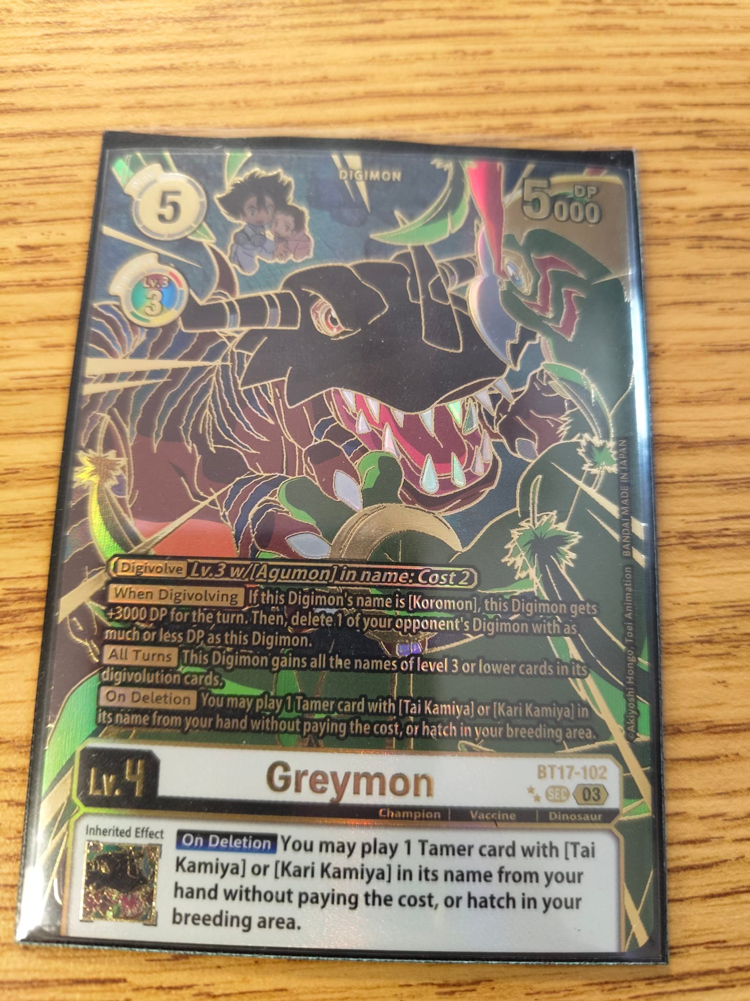 digimon serialized cards BT14-101, SEC, WarGreymon (Serialized Version) Digimon Card Game MetalGarurumon BT15-101