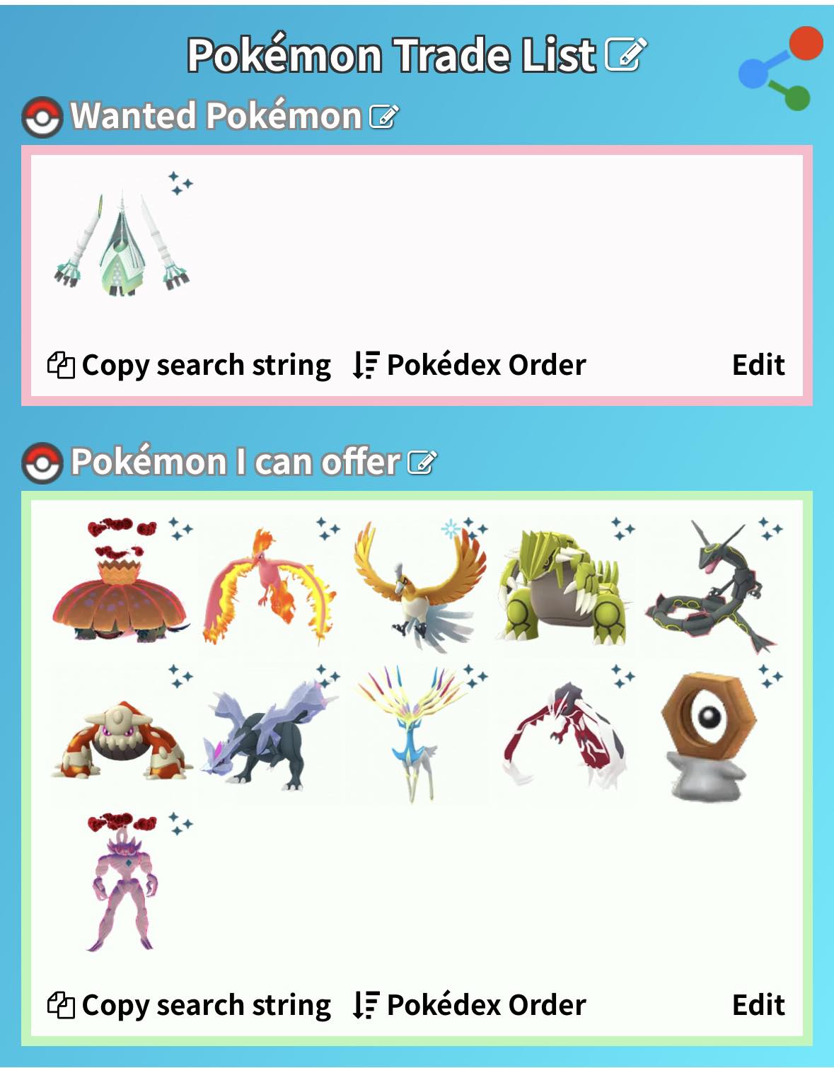 Glaceon Regolare 2700/2900CP Per Pokemon Go - Commercio Istantaneo (20k)
