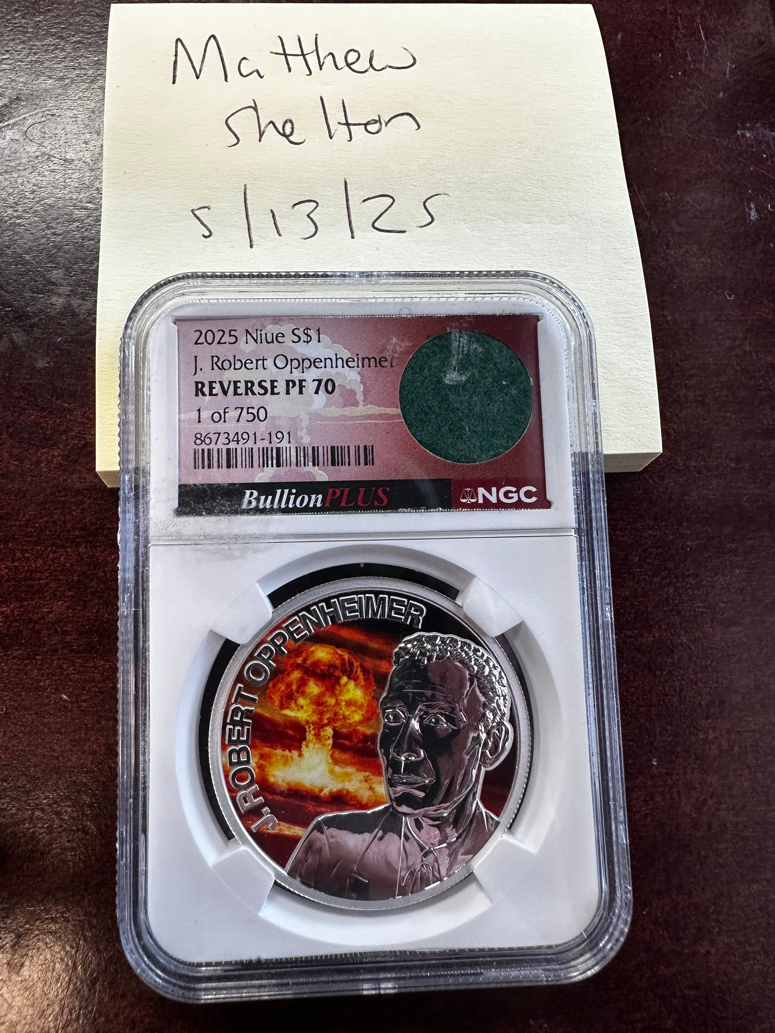2011年 オリンピック 国立公園 銀貨 PCGS鑑定 PR70 ディープカメオ