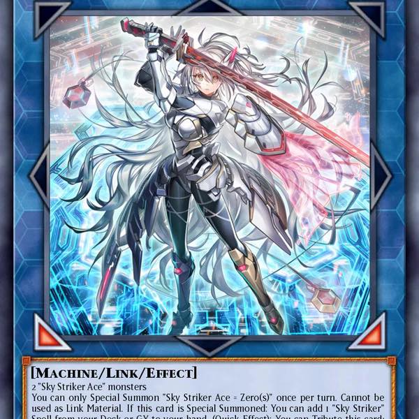 Can Sky Striker Ace Zero be used as link material after being
