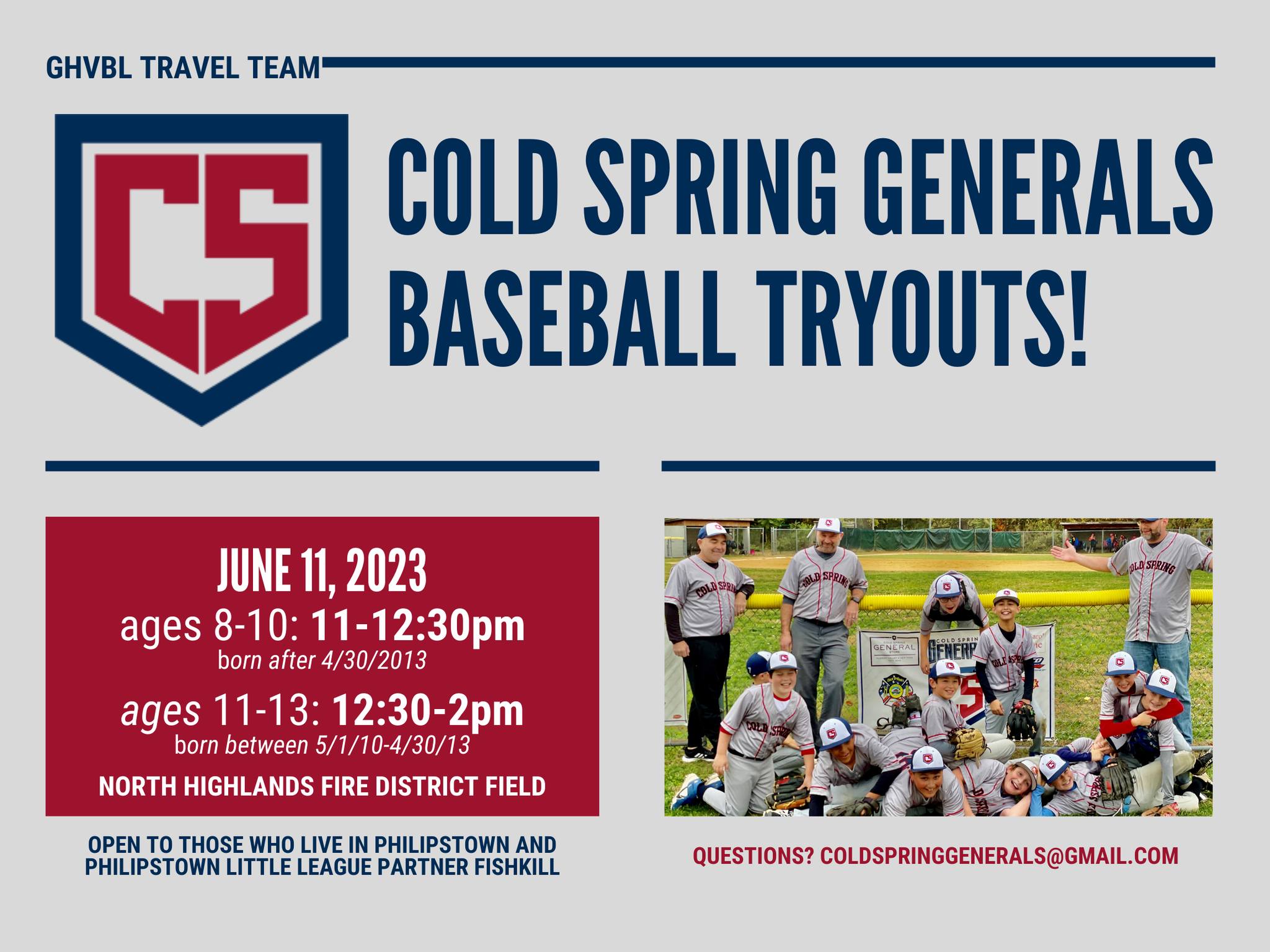Cold Spring Generals Baseball | Cold Spring NY