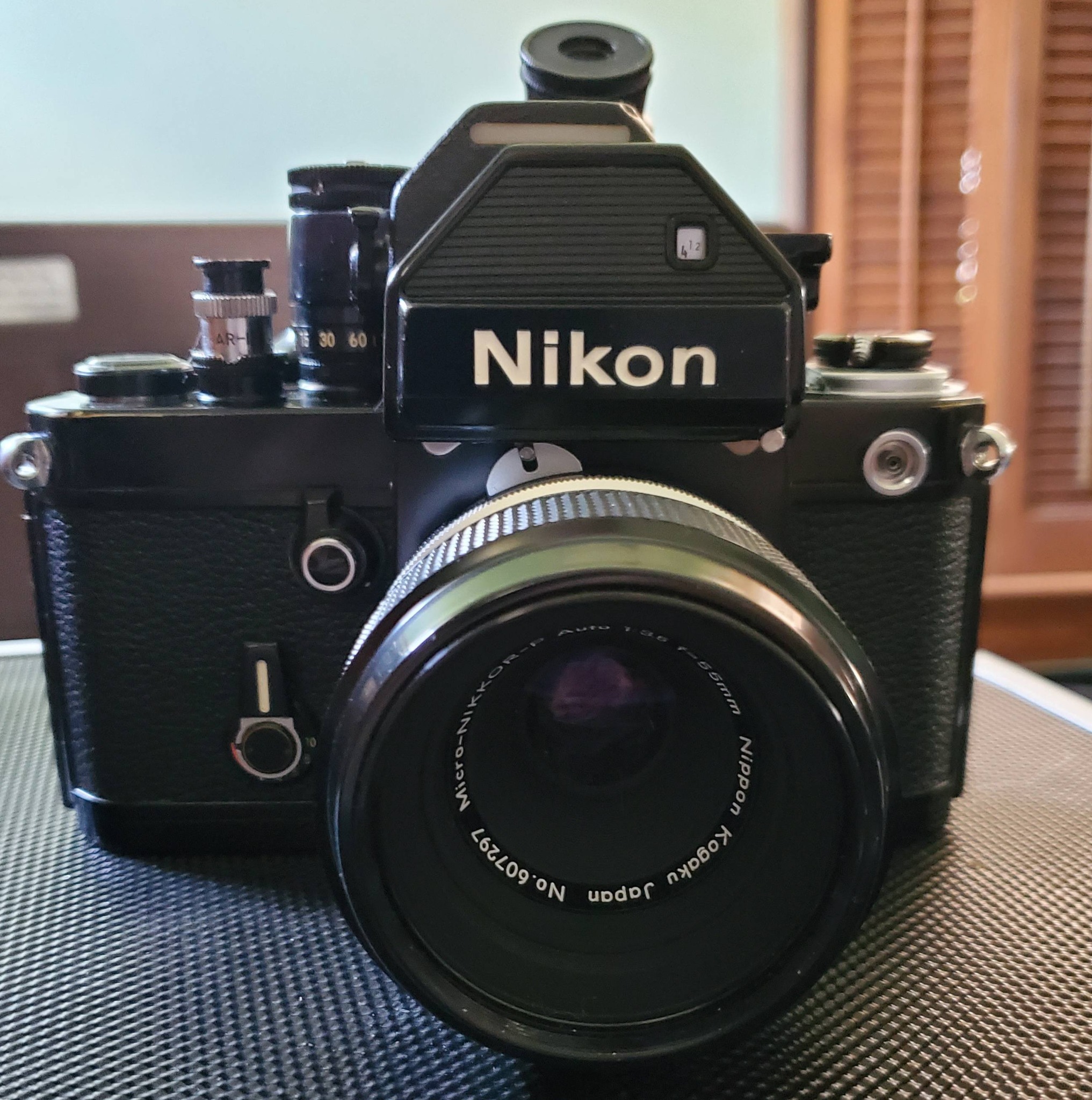 Nikon F2 camera assembled and ready for film