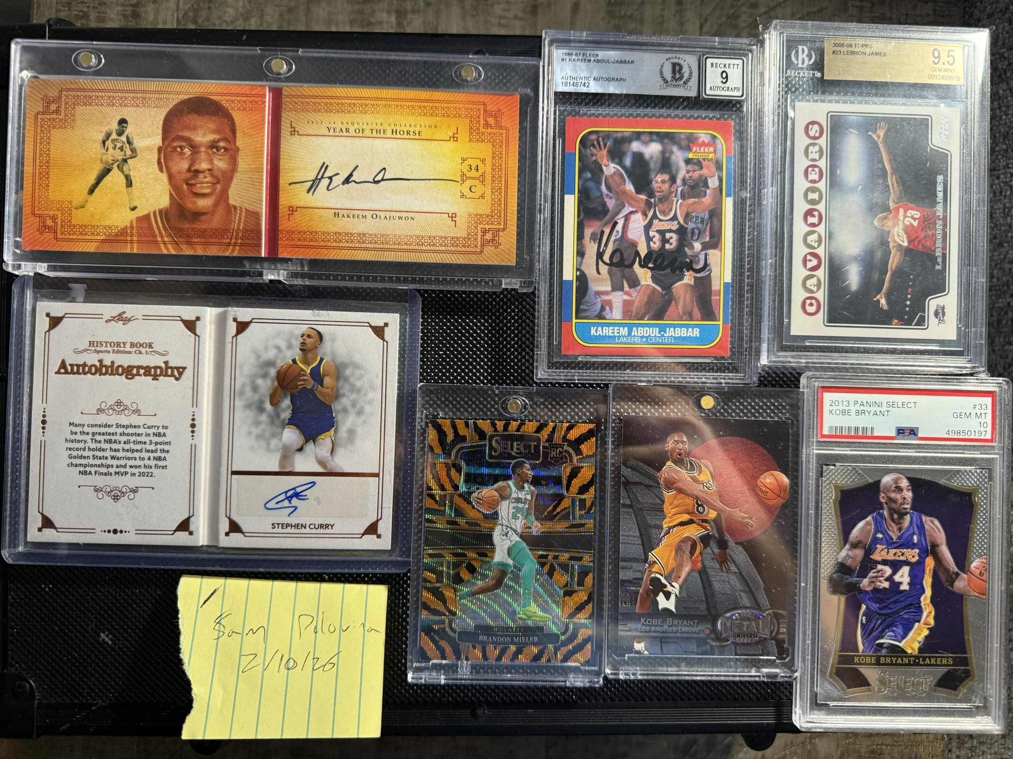 Hakeem Olajuwon Court Kings Legacies Signature-Ruby Card PSA 10