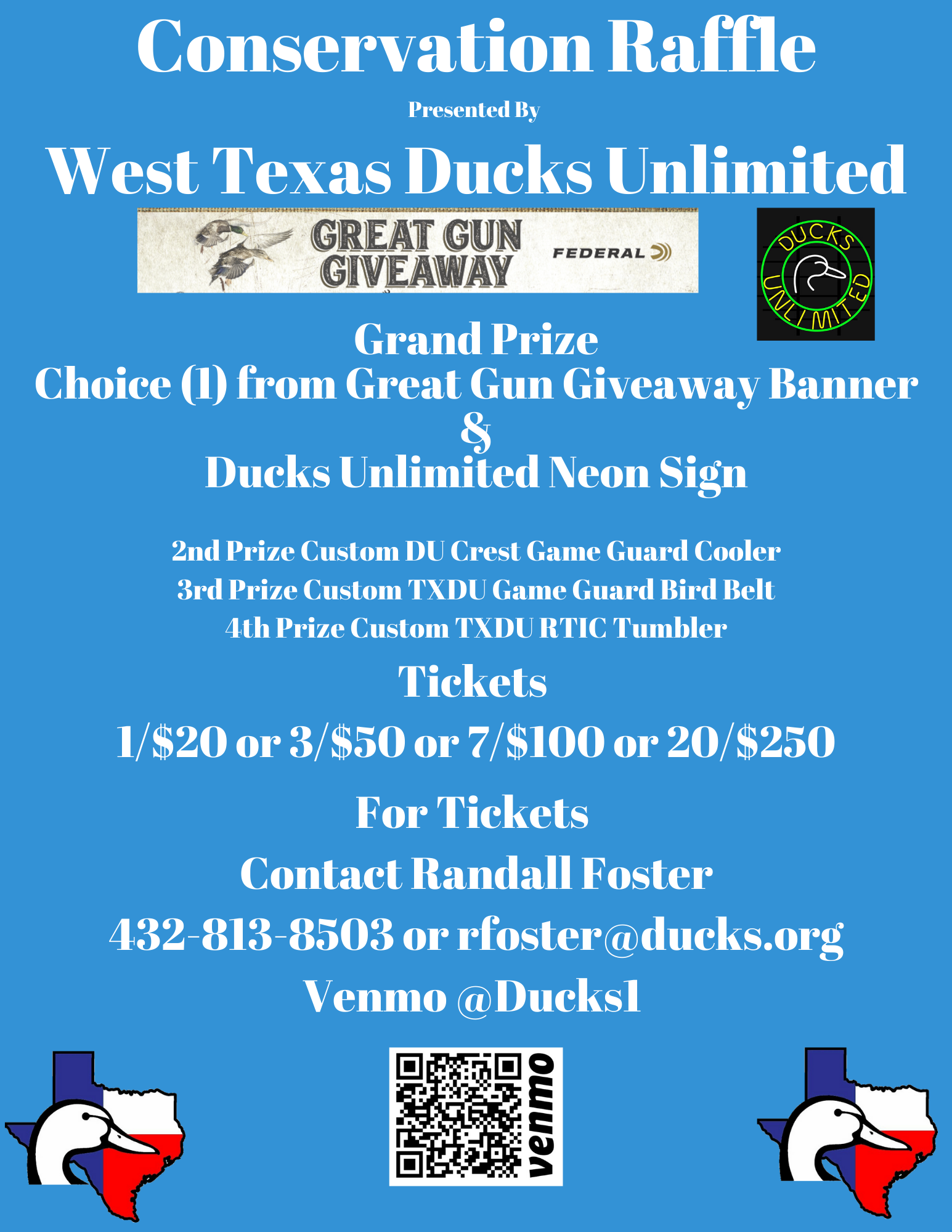 Conservation Raffle 4... - Lubbock Texas Ducks Unlimited