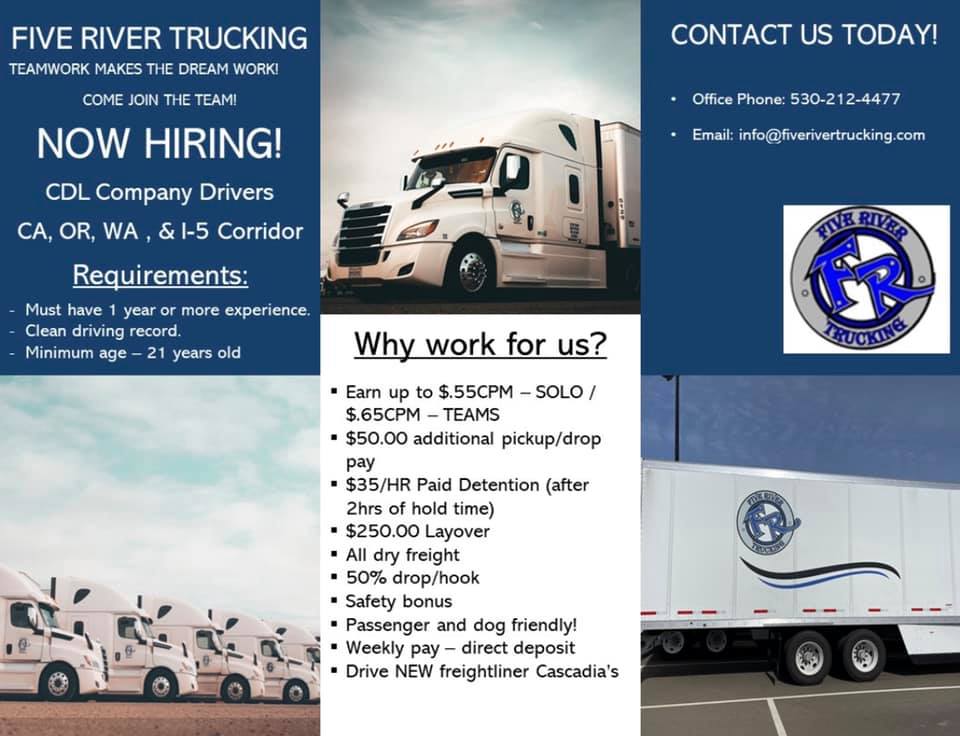 Five River Trucking Inc | Sutter CA