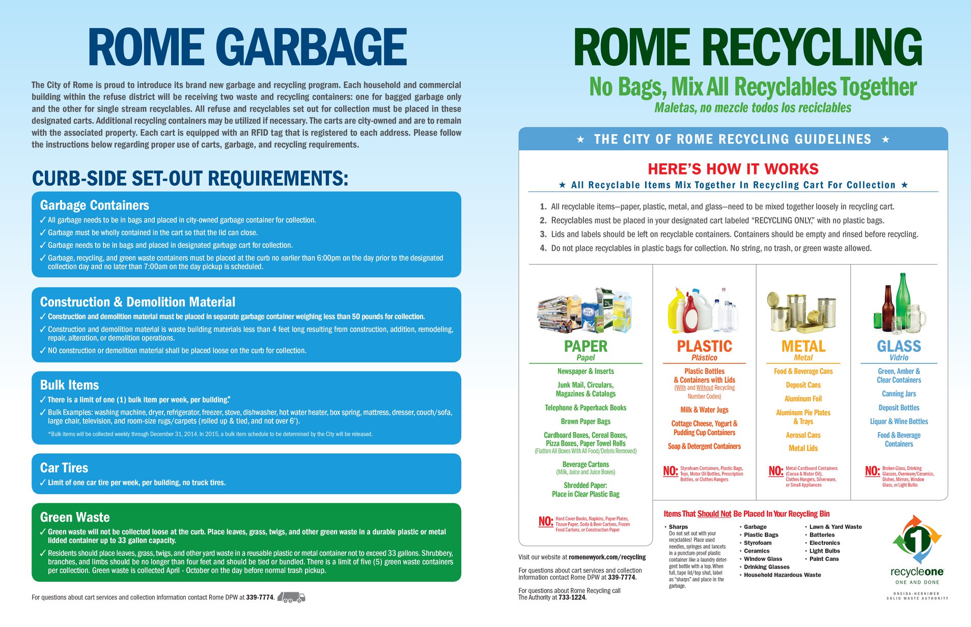 Garbage and Recycling Infographic!... - The City of Rome, NY | Facebook