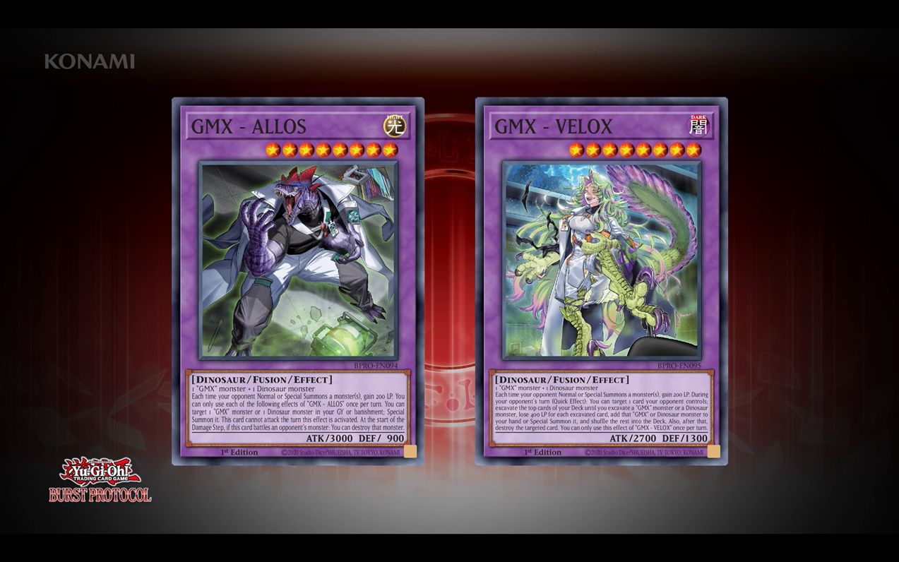 GMX - Allos and GMX - Velox Yu-Gi-Oh cards