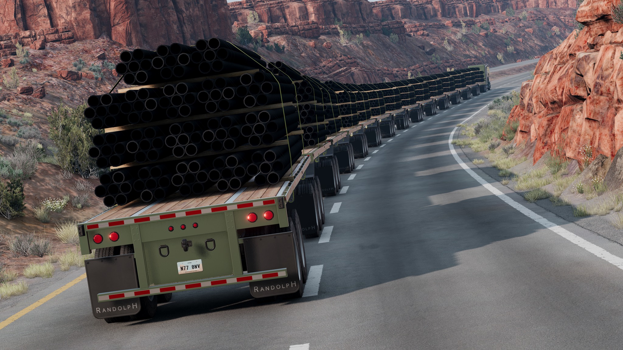 BeamNG.drive Community | 1 rig 14 trailers 174 wheels 707 hp 2034 ft/lb ...