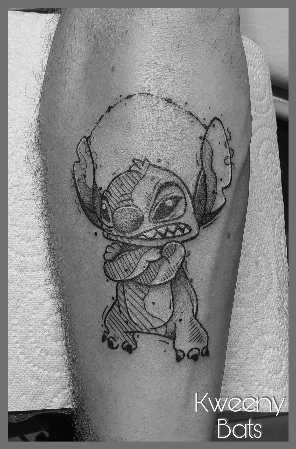 Stitch Tatouage Noir Et Blanc