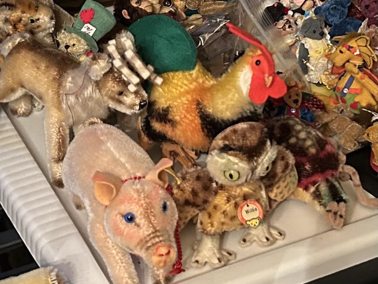 Vintage Bonzo toy collection with Chad Valley and Steiff versions