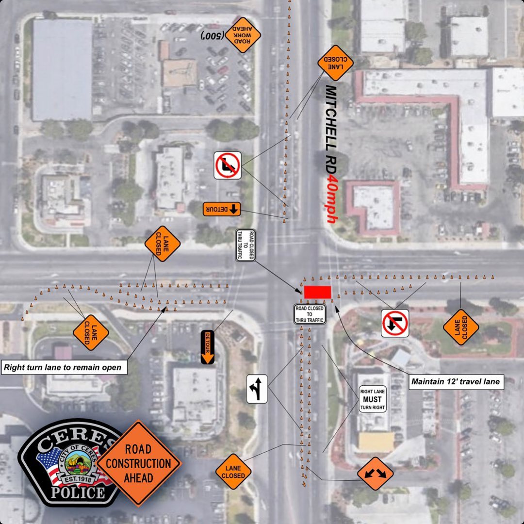 Road Work Ahead… Nighttime... - Ceres Police Department