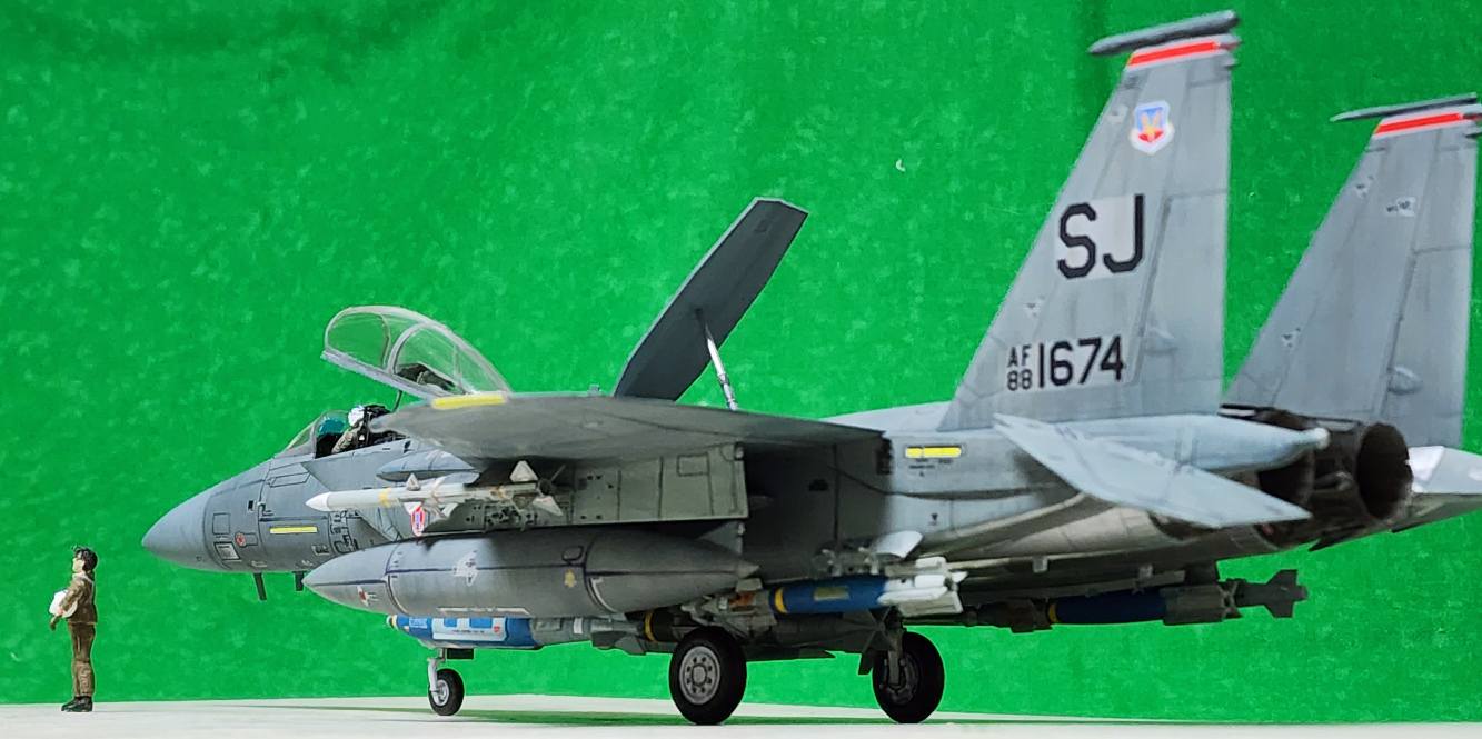 Completed 1/48 F-15E Seymour Johnson scale model