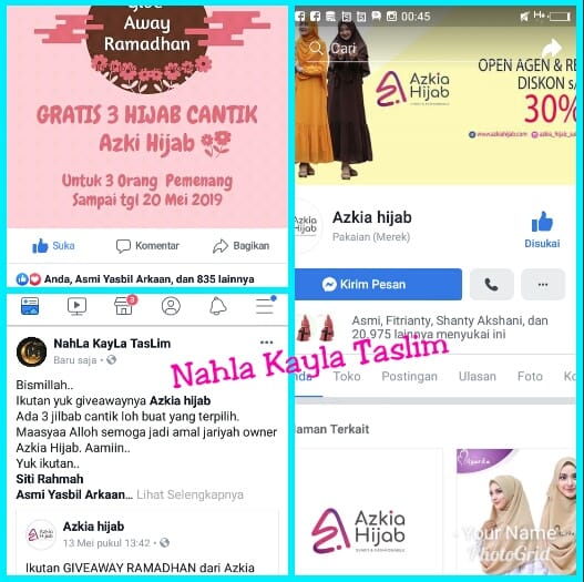 Azkia - Ikutan GIVEAWAY RAMADHAN dari Azkia Hijab yu 😍 1. Wajib like FP ...