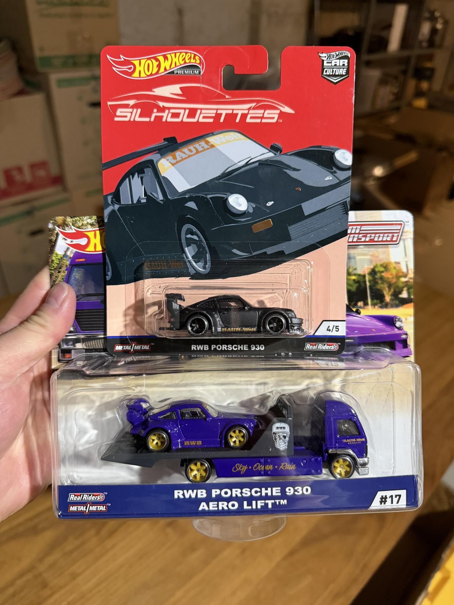 Looking for Rexy transport and R34 gold chase Hot Wheels