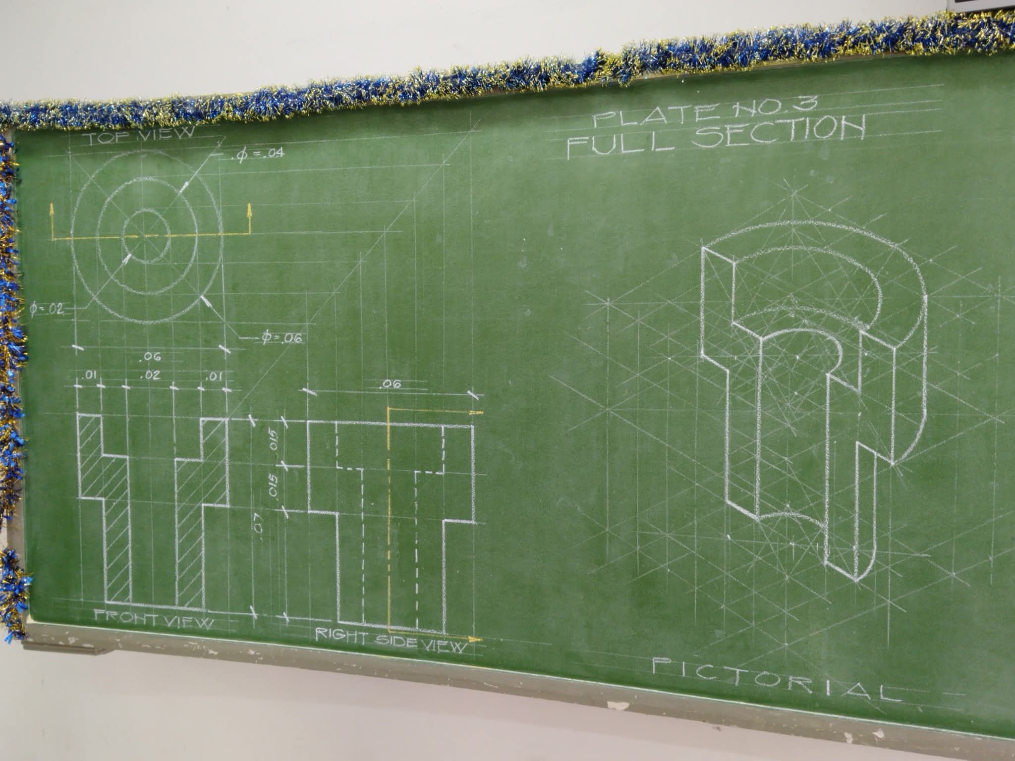 Zahr - TVE DRAFTING G9 (Full Section).... Orthographic/Isometric 📏📐 ️ ...