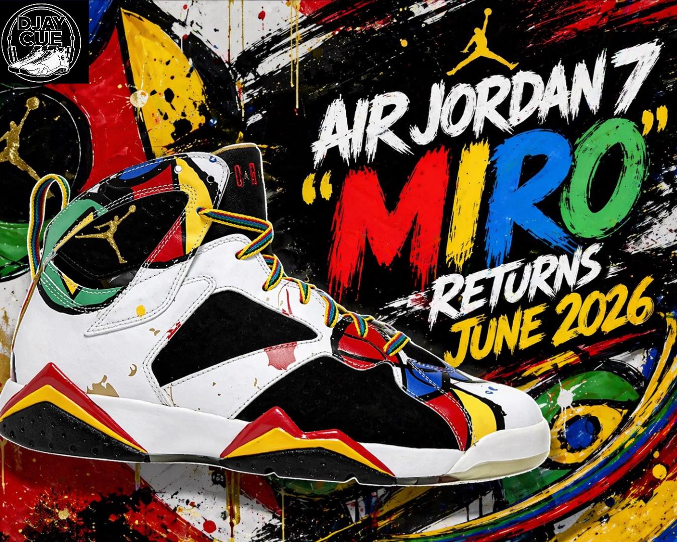 Air Jordan 7 Miro drops June 27 for $255, ending an 18 year hiatus