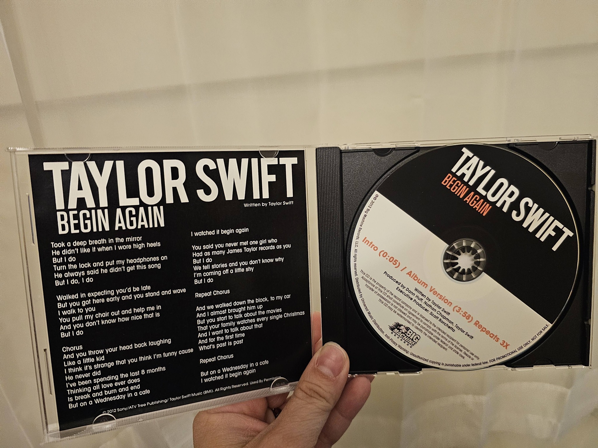 Rare Taylor Swift 'Begin Again' CD cases found at Goodwill