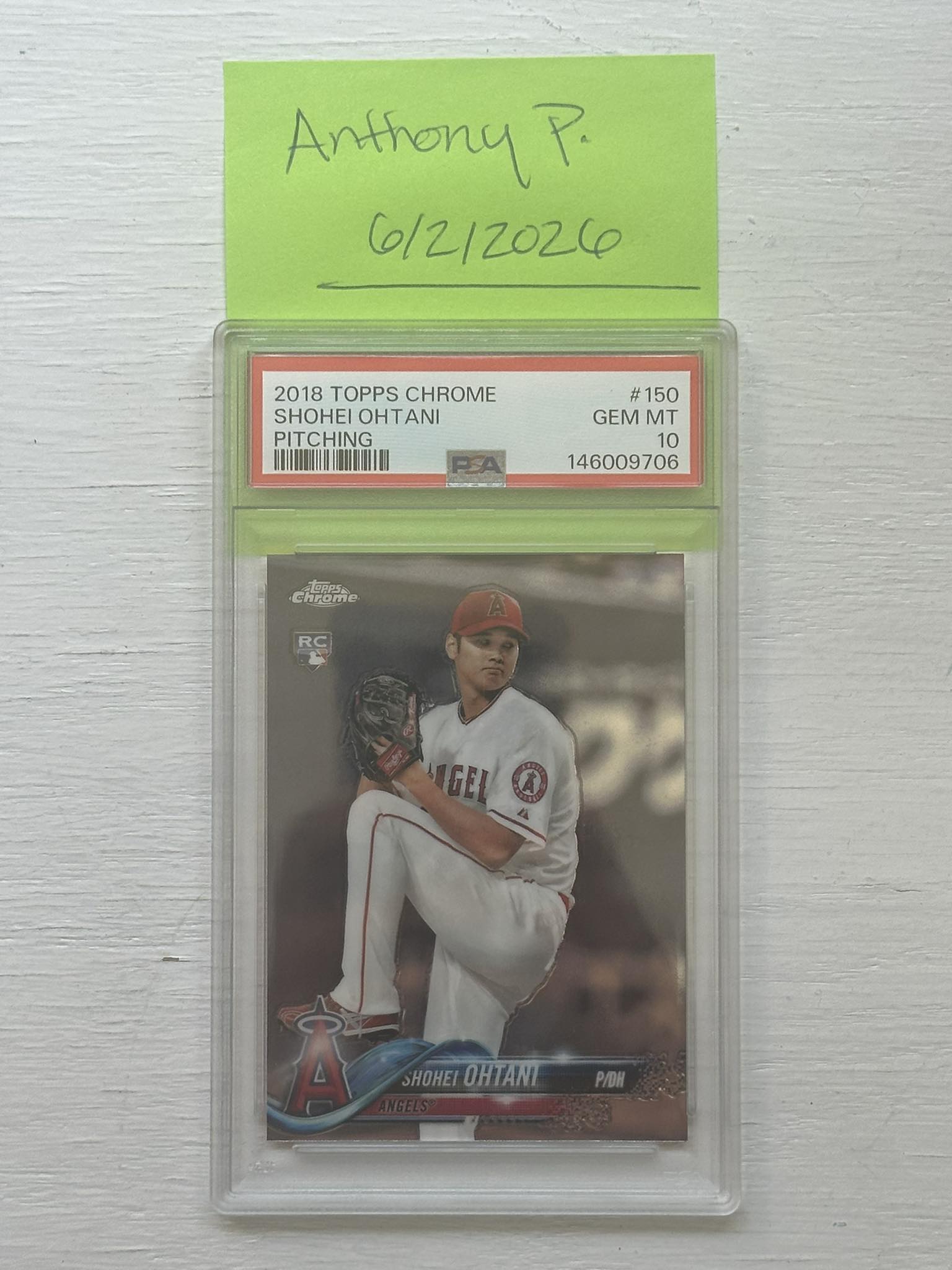Shohei Ohtani Chrome Rookie PSA 10