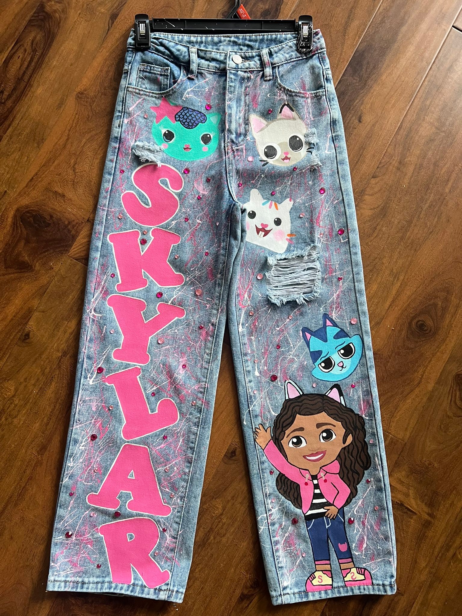 Painted Drawn Custom Jeans ✨ Custom Hand-Painted Jeans – One Of A 