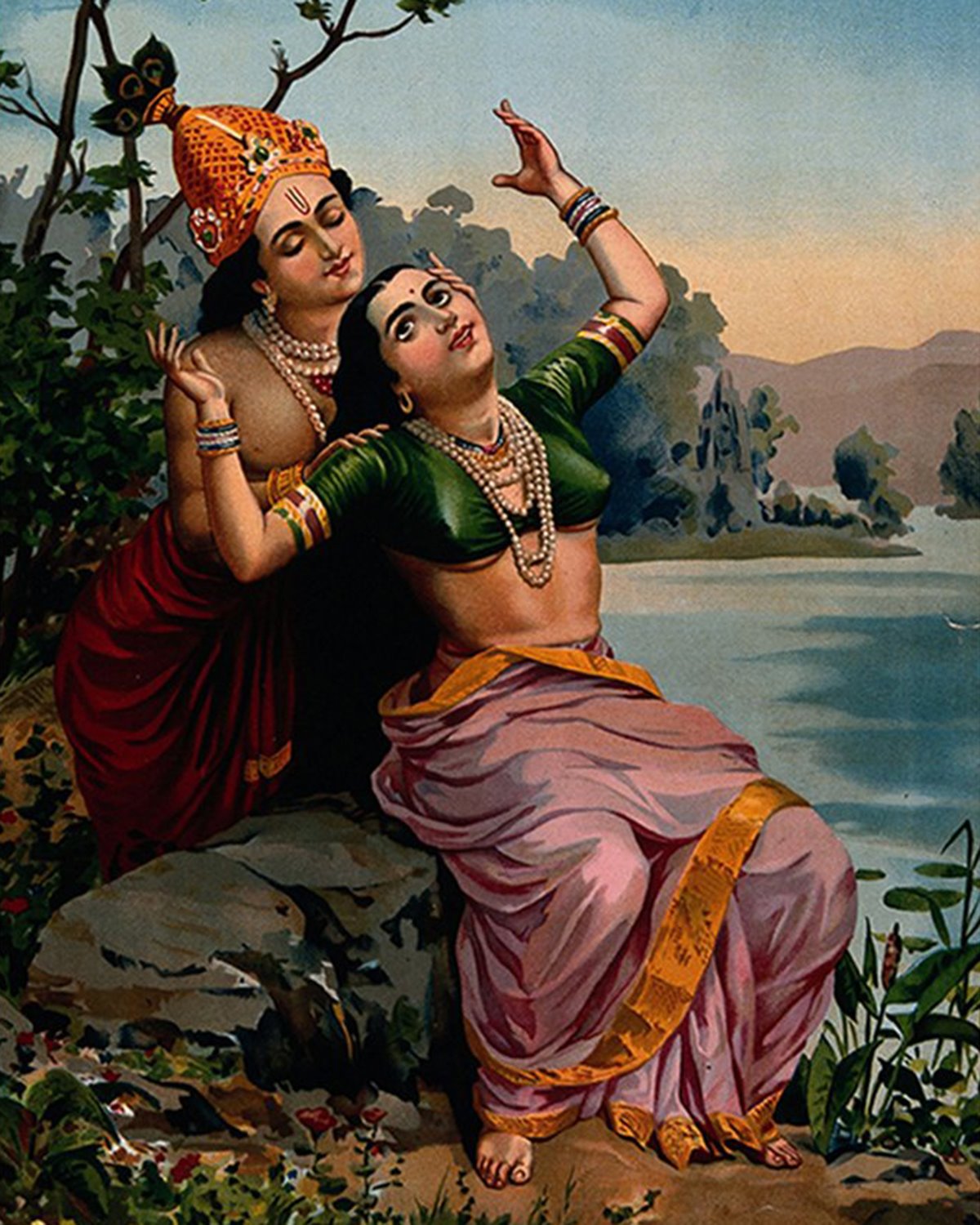 Raja Ravi Varma Krishna Radha Paintings