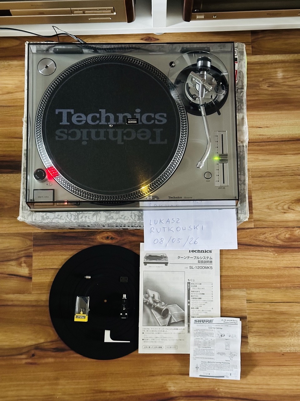 Technics SL1200 MKII turntable head shell upgrade with Shure M44G