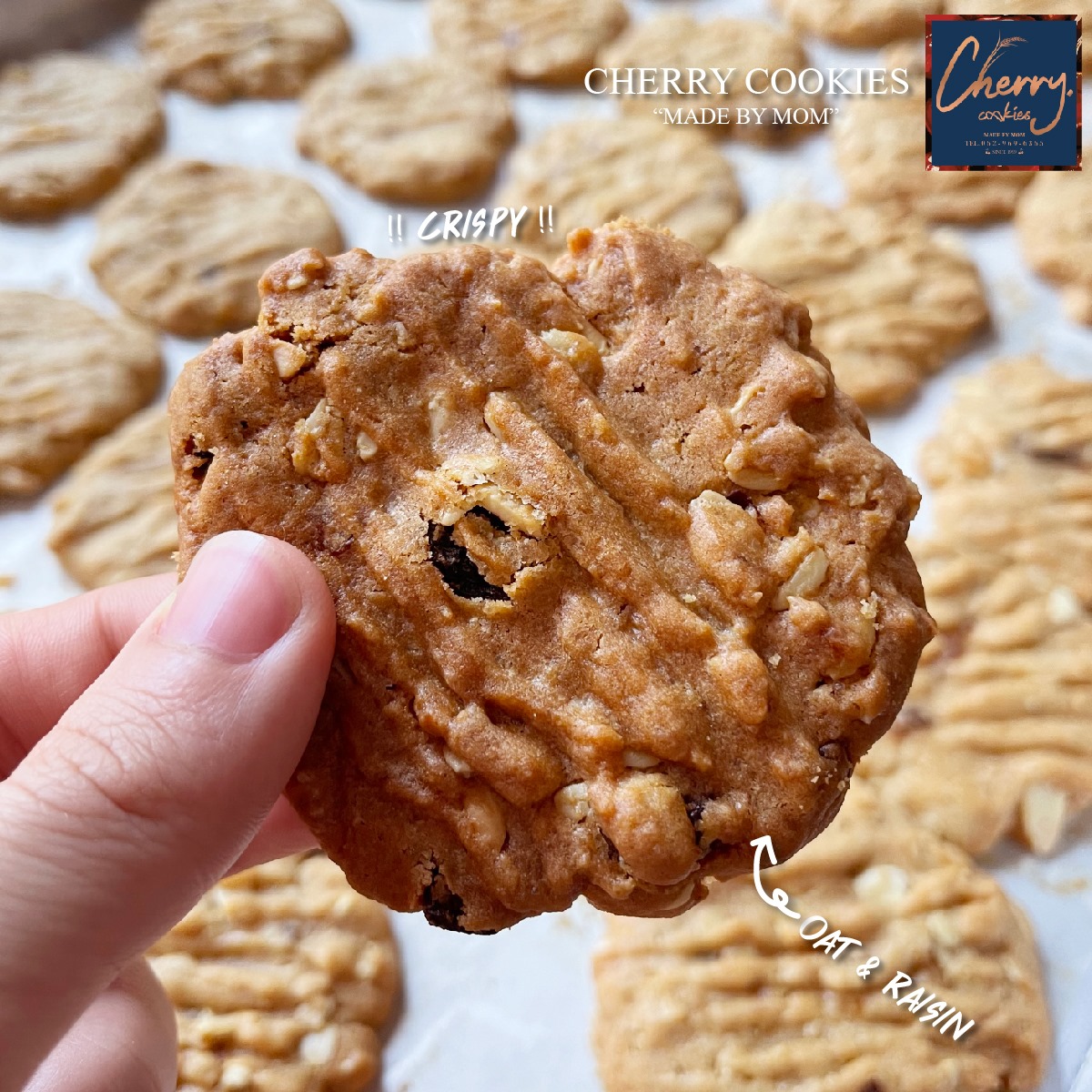 Cherry Cookies - ทำสดใหม่ตลอดน๊า . Oat & Raisin... | Facebook