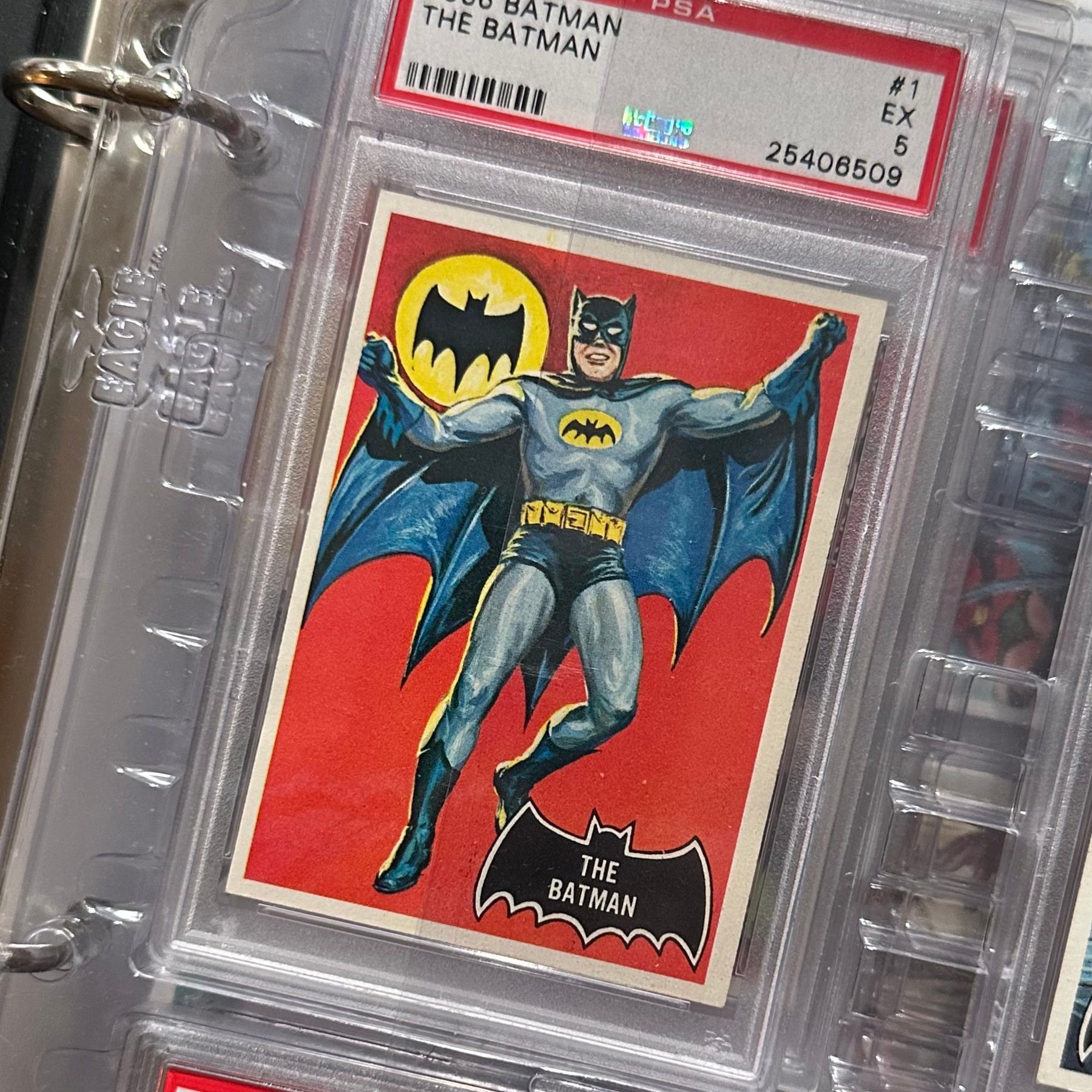 1966 Topps Batman card rosette pattern