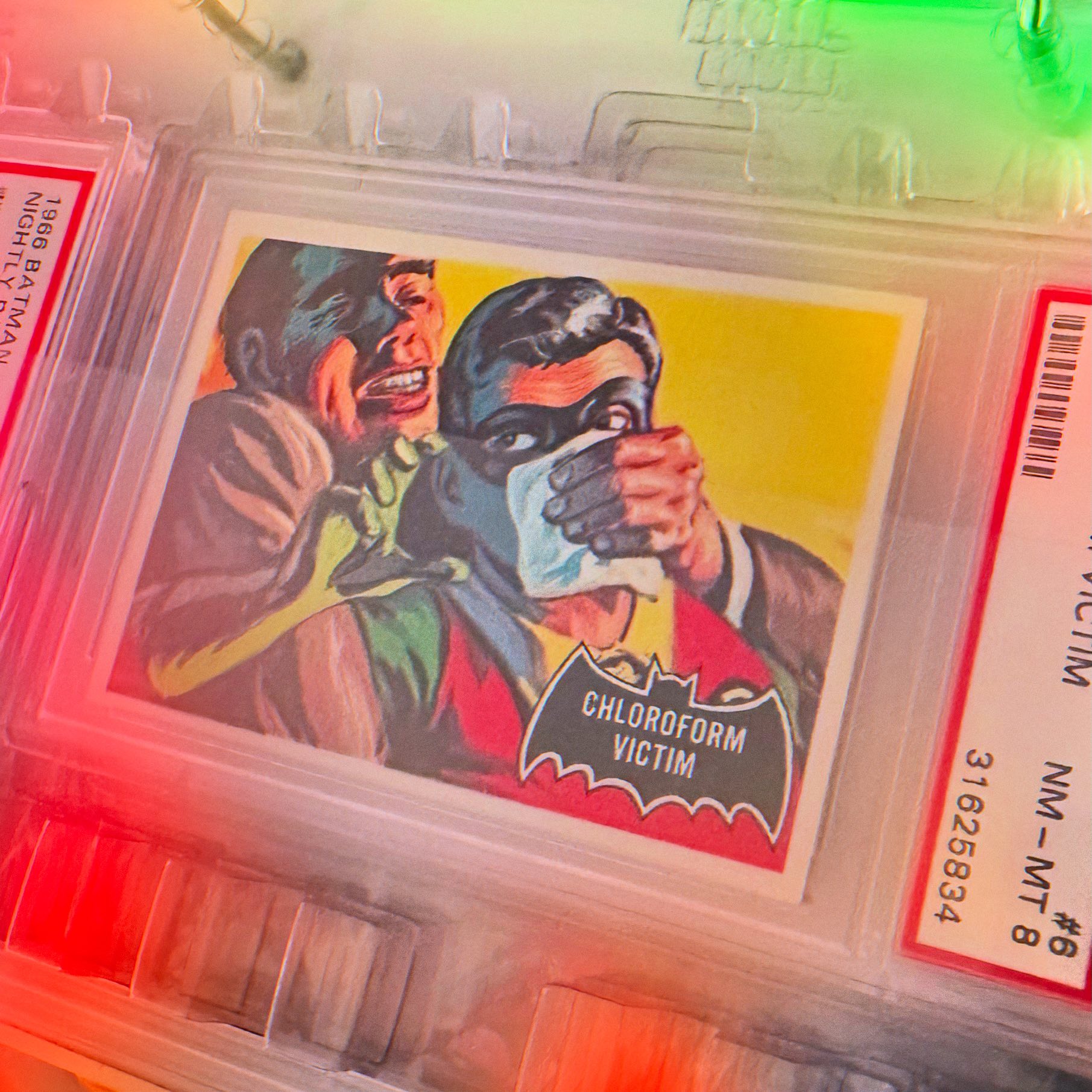 1966 Topps Batman card rosette pattern