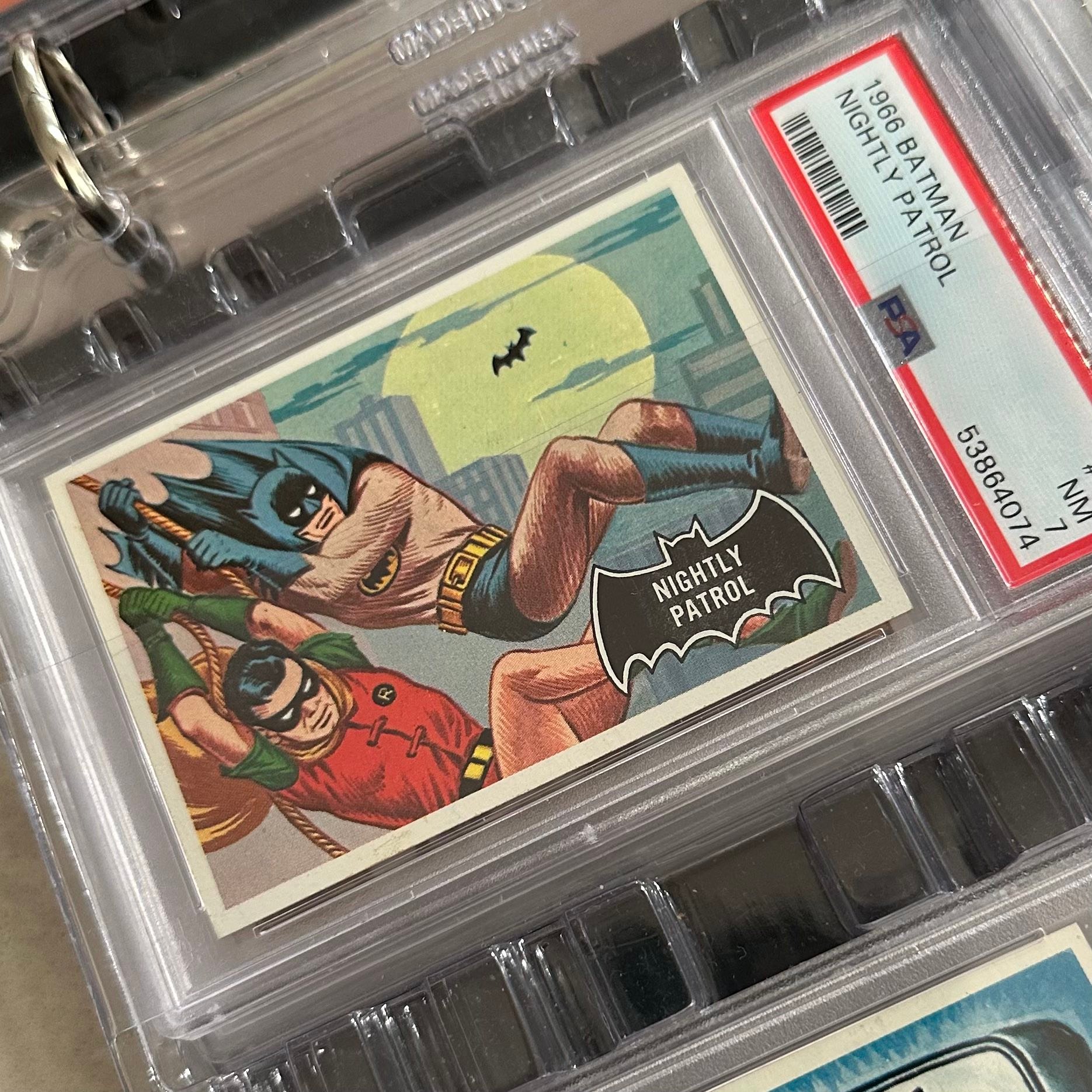 1966 Topps Batman card rosette pattern