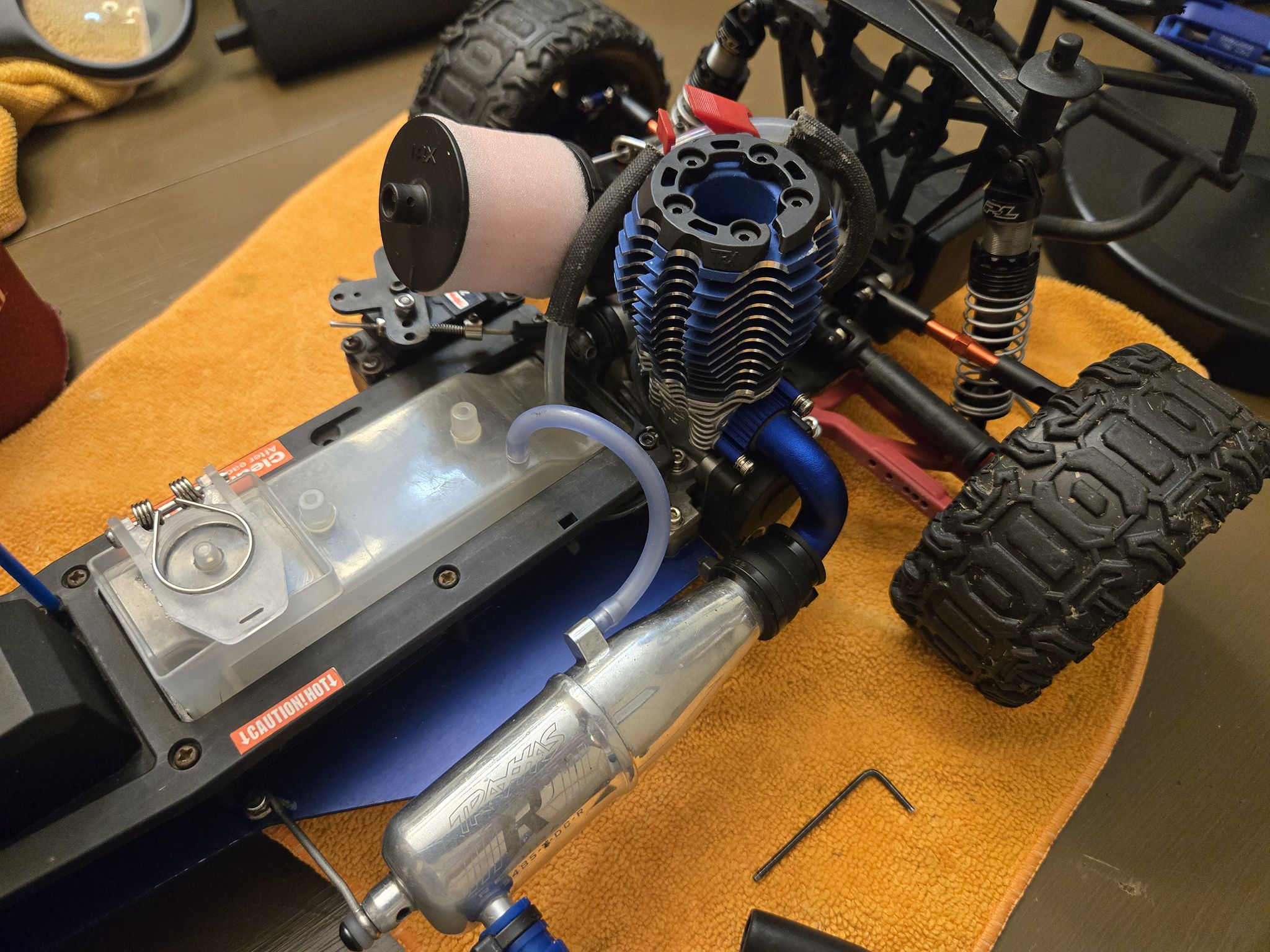 Traxxas RC car with HPI 4.6 roto start setup