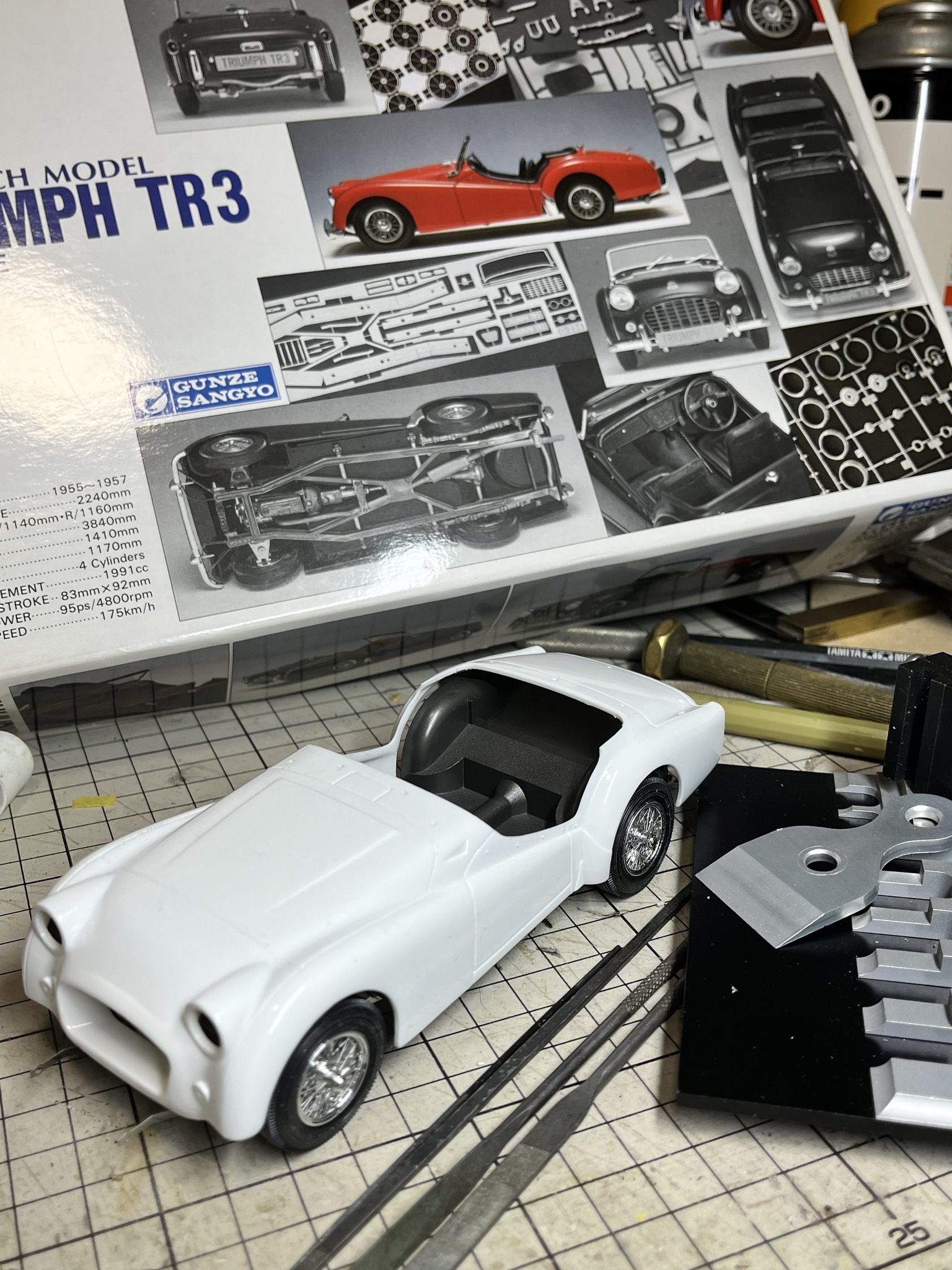 My latest work, GUNZE High-Tech model Triumph TR3.