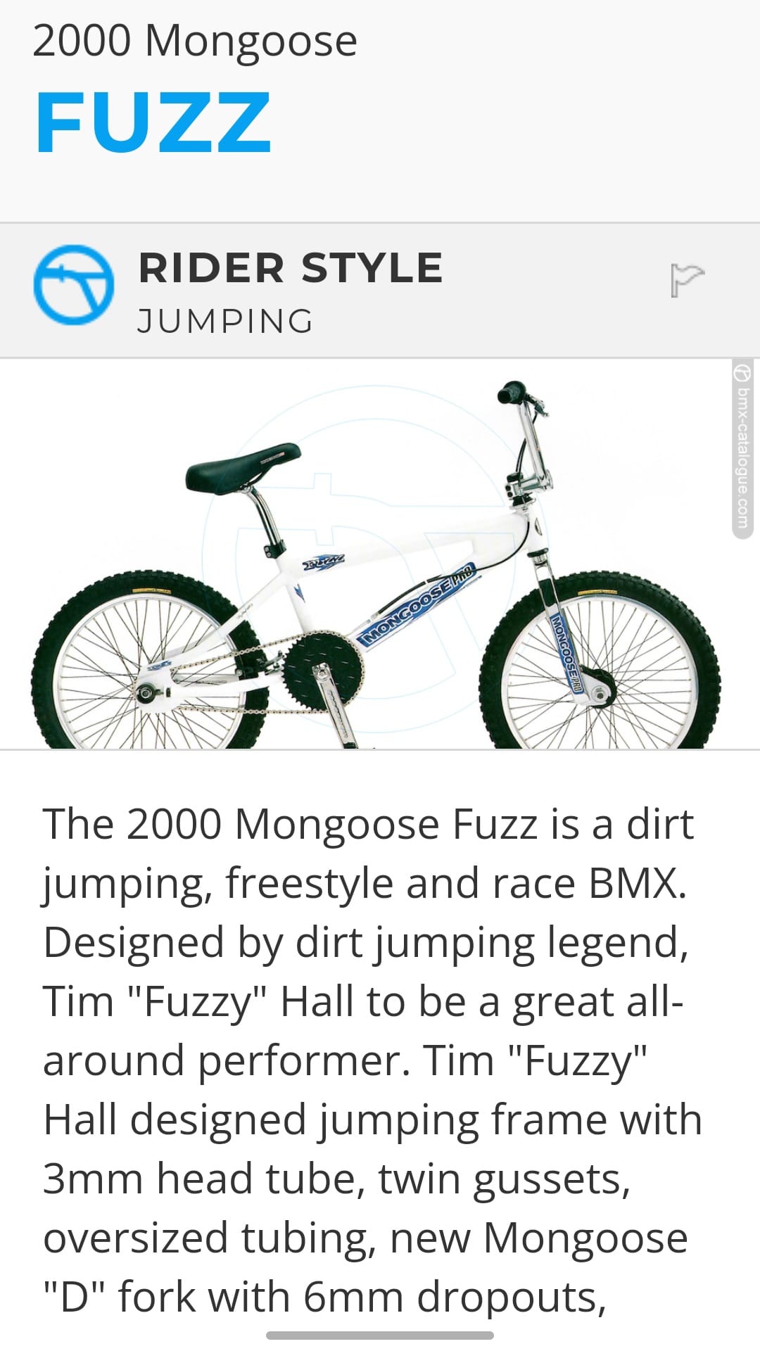 What's the value of a 2000 Fuzz Extreme Mongoose BMX?