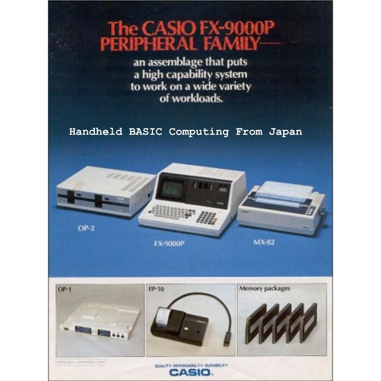CASIO FX-9000P Professional Computer YEAR : 1981 BUILT IN LANGUAGE 
