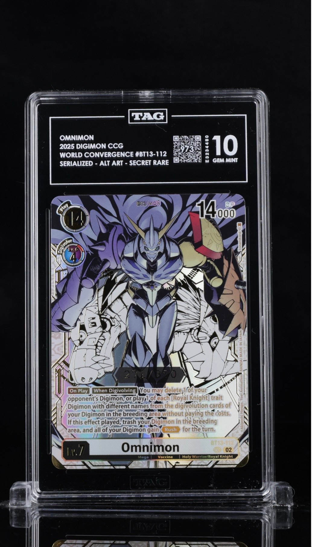 digimon serialized cards BT14-101, SEC, WarGreymon (Serialized Version) Happy with 2/3 serialized Digimon