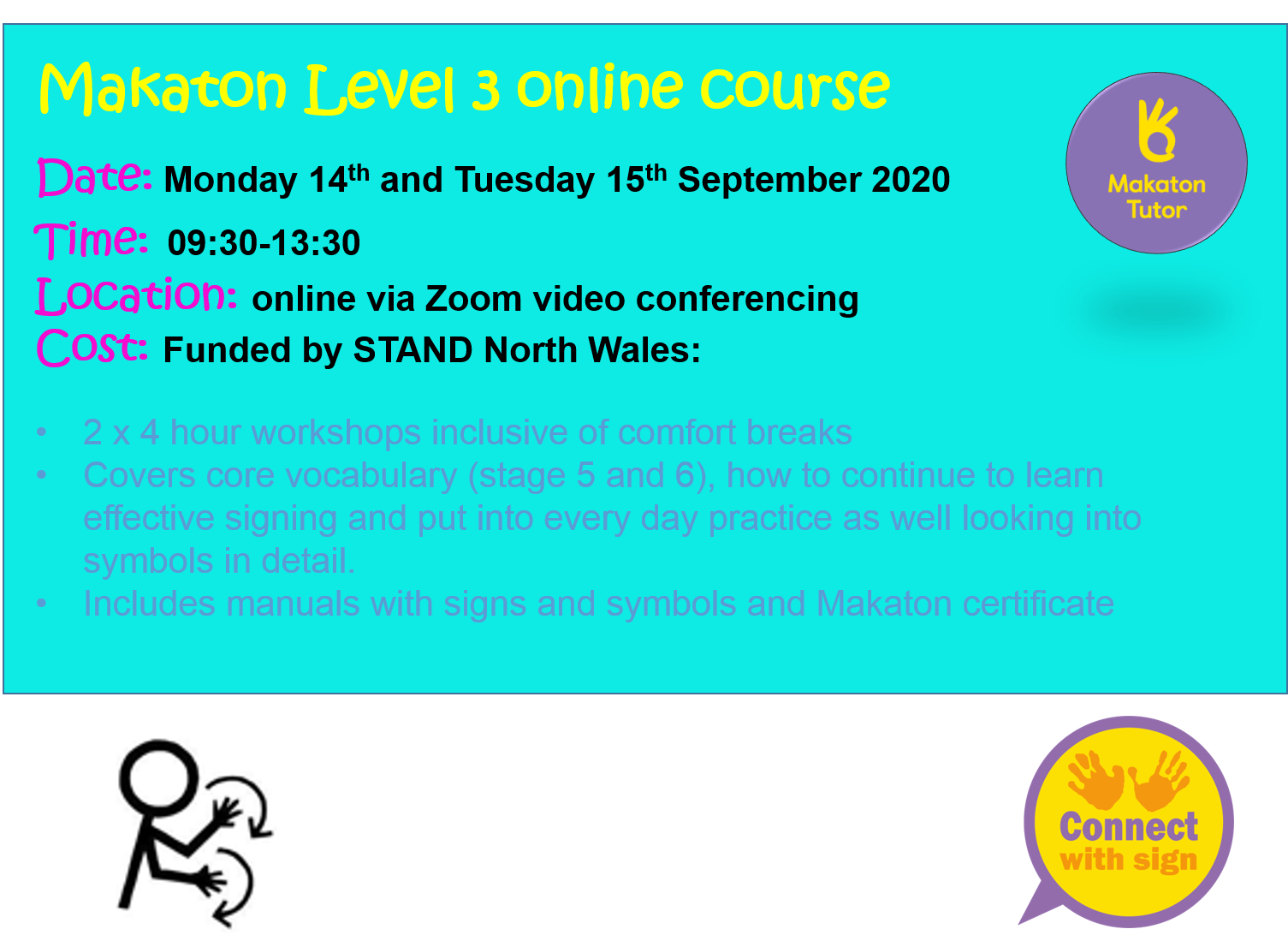 STAND NW - We are pleased to announce a LEVEL 3 Makaton... | Facebook