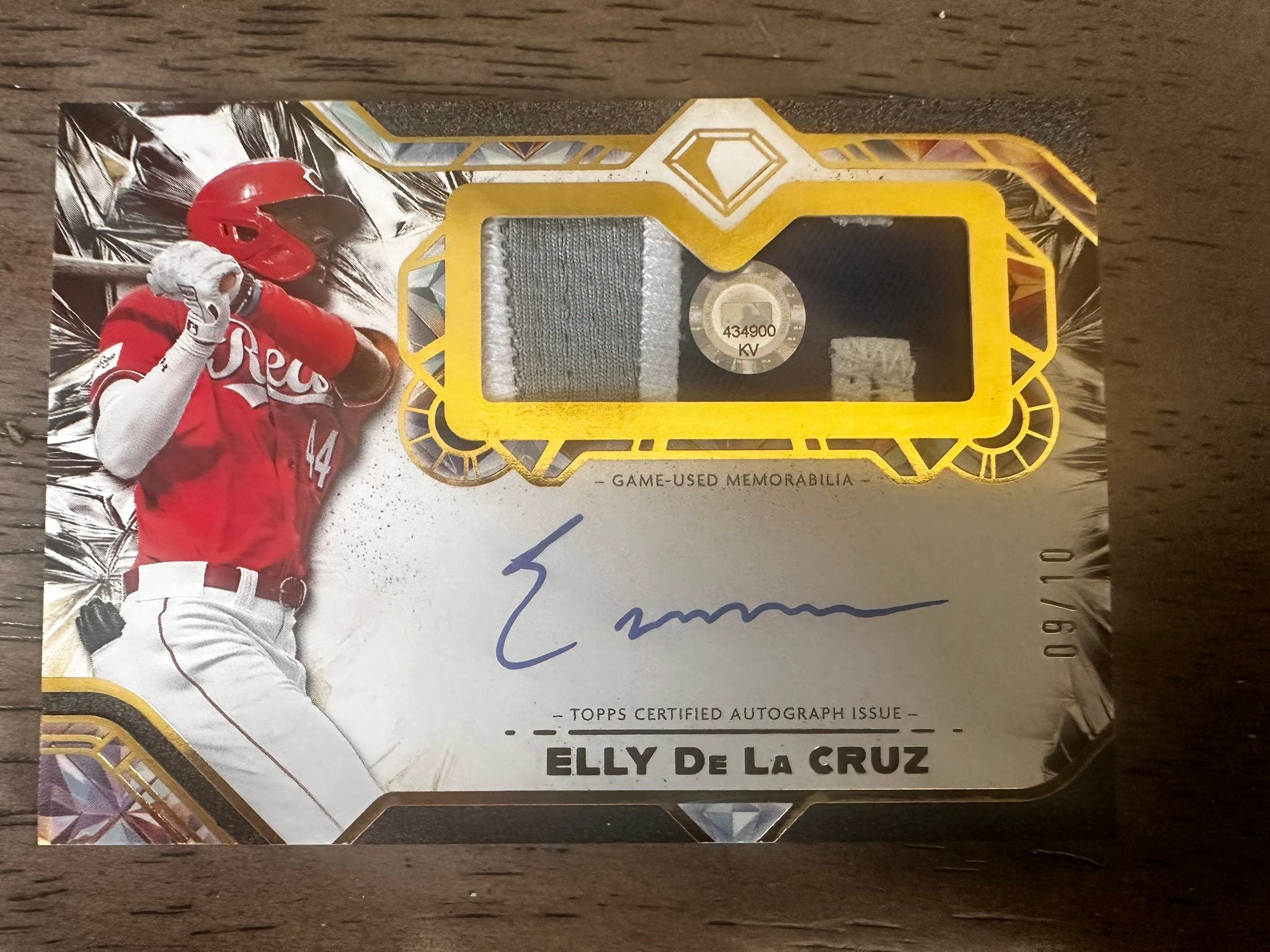 Elly De La Cruz game-used jersey patch card surprise