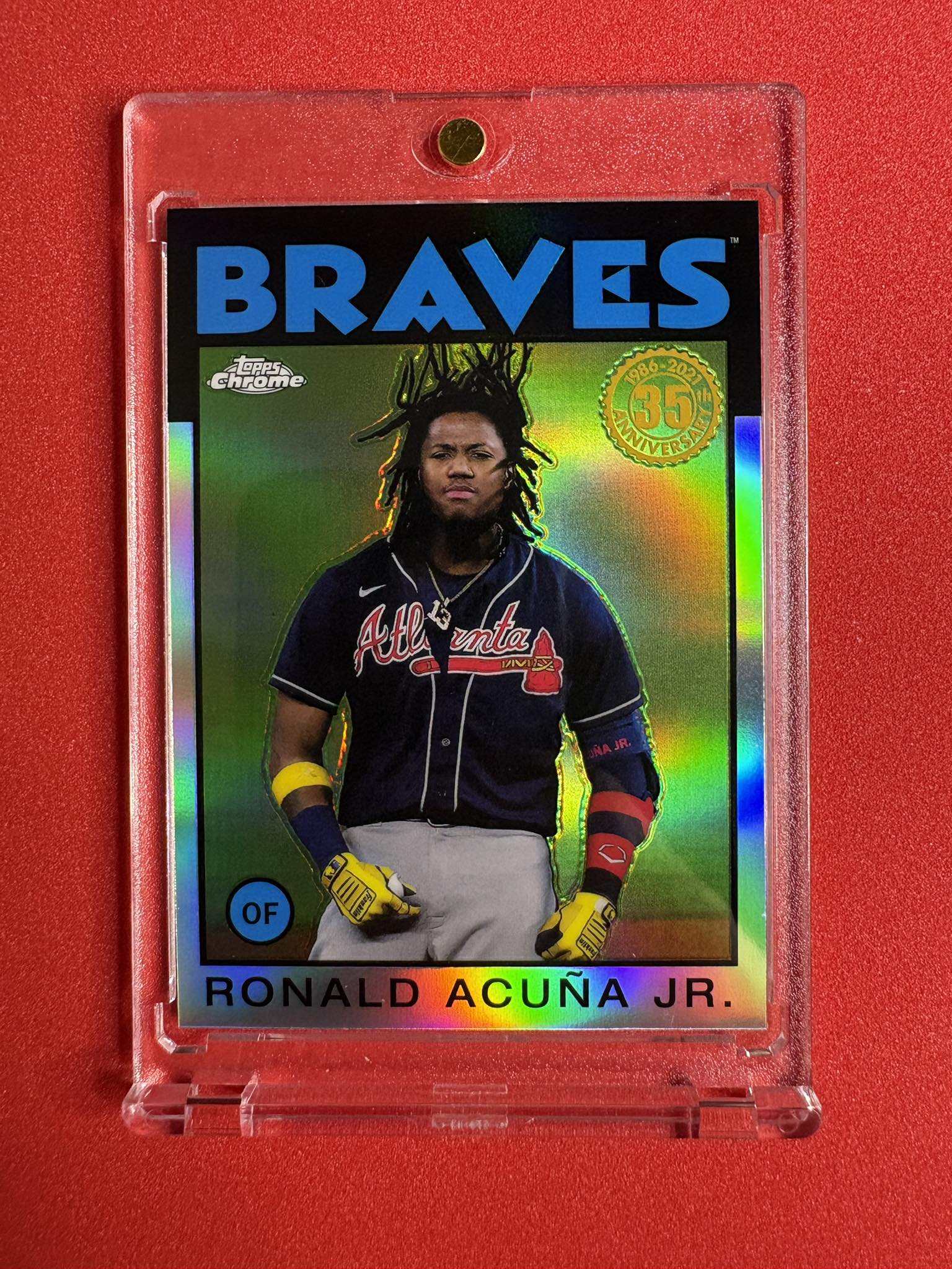 Ronald Acuna Jr autograph card found in 2021 Topps Chrome
