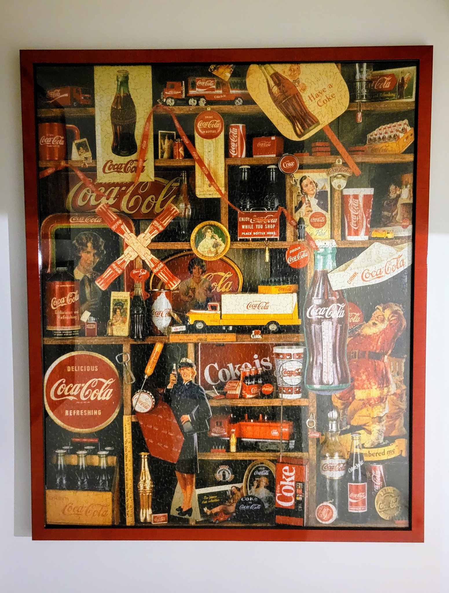 It was a Coca-Cola picture it's a puzzle that s That my aunt put