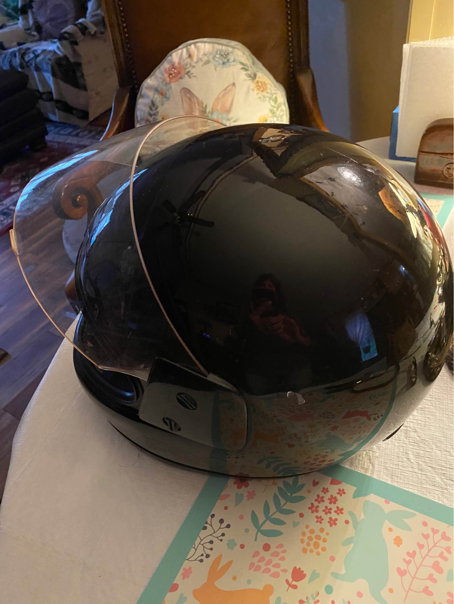 1 2 helmet motorcycle vented 1Storm Half Face Mopeds Scooter Pilot with retratable Inner Smoked Visor: HKY205V Blue Flag / S (55-56 cm 21.7/22.0 Inch ) Displayed football helmet collections Color:Stone Ballistic Crafted for the dedicated filter_Material^Nylon