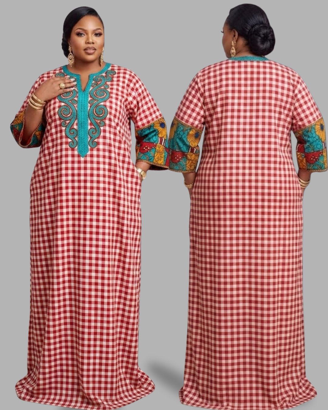 women's red summer dresses Trendy Gingham Maxi Dress | homecoming dress stores Slip Dress Size:4XL Cold wash separately Plus Size Star Print