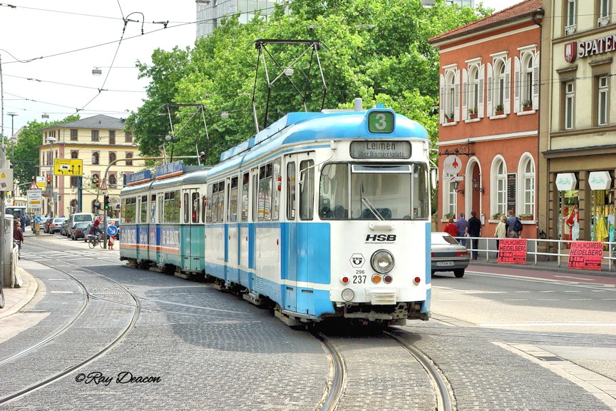 Heidelberg duwag gt6 tram cars