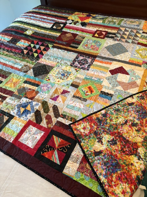 Gypsy kisses quilt made from scraps