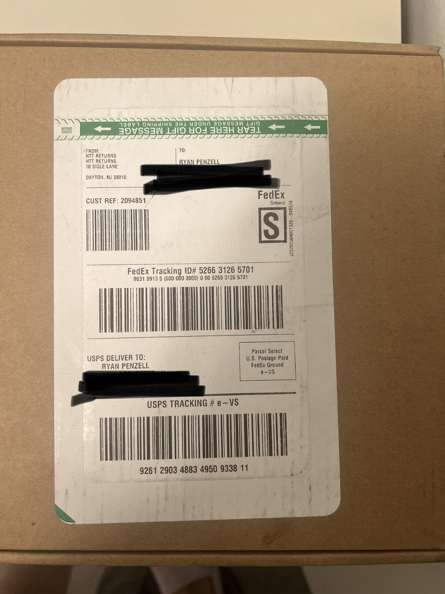 Misdelivered package to wrong house in Glenview | Northbrook, IL