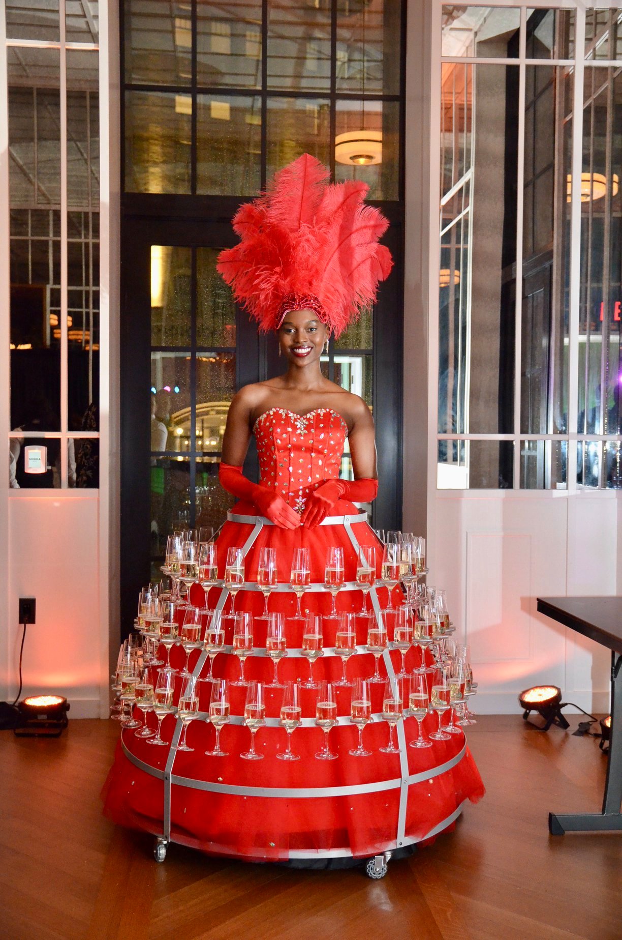 strolling champagne dress 7 Stone - 7 Stone Management / 7 Stone Models Skirt at Shinola Hotel. #7StoneManagement #7StoneModels #Eventing #EventPros #EventProfs #DetroitEventEntertainment color:juniper green Women Vintage Cowgirl Midi NA-12.12.25AM Champagne table