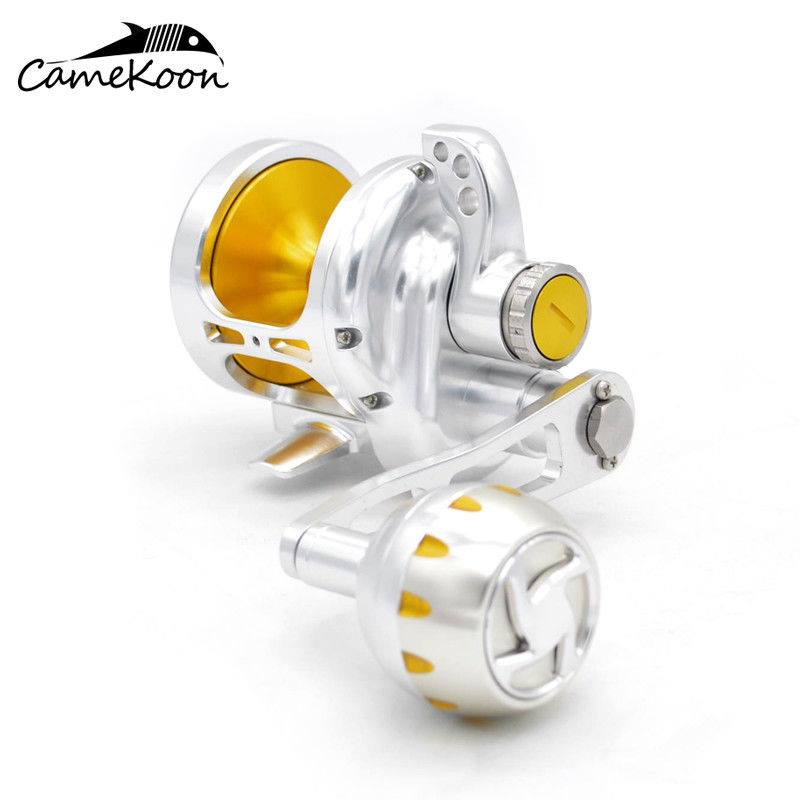 camekoon saltwater lever drag fishing reel Level Wind Star Round Trolling Reel, Right Hand, Conventional Baitcasting with Powerful Handle for Big Game : Sports & Outdoors CAMEKOON Slow Jigging Reel 9+2