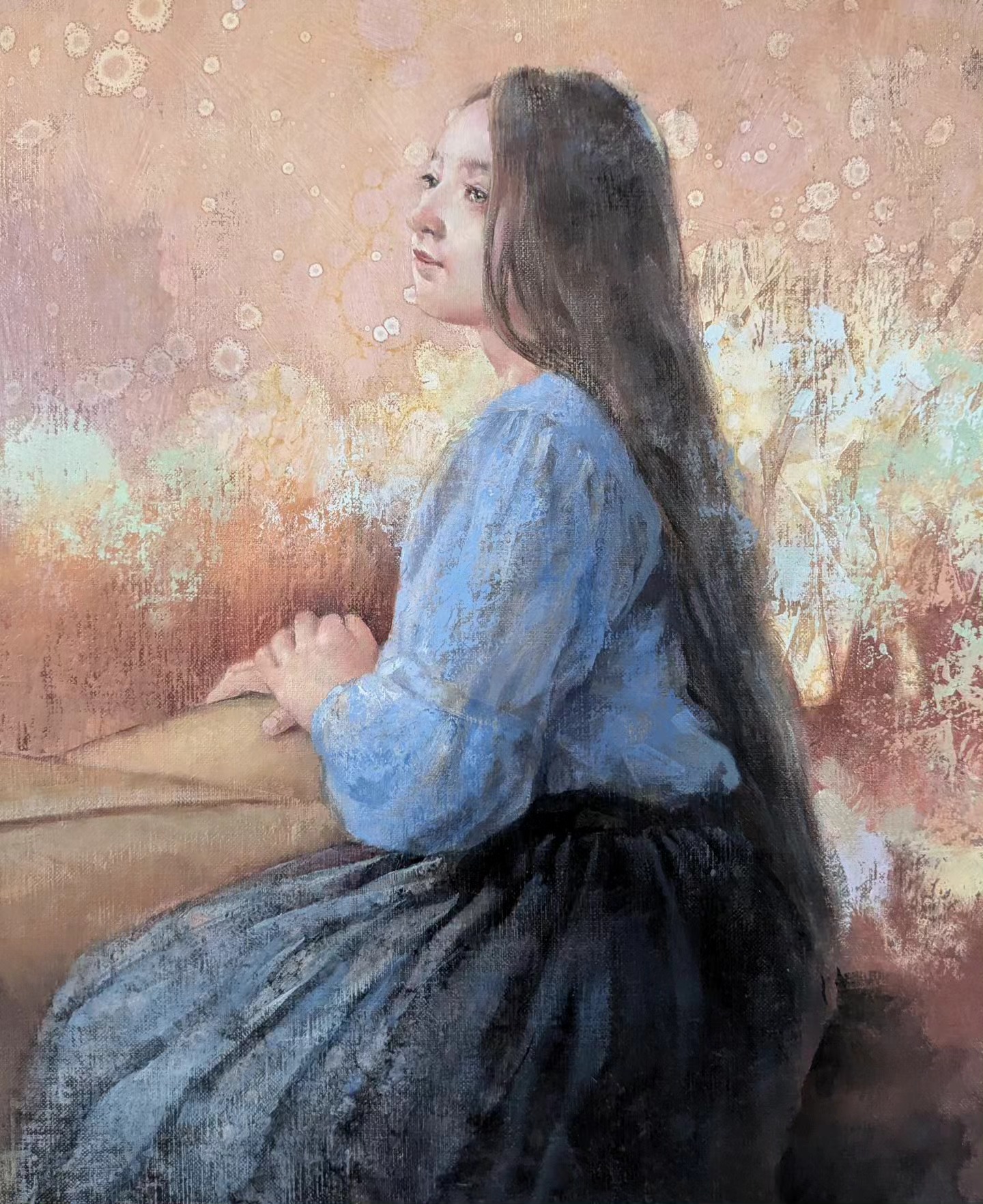 川畑絵　M12号　日本画　原画　美人画　一点物 川畑絵 M12号 日本画 原画 美人画 一点物 川畑絵 M12号 日本画 原画