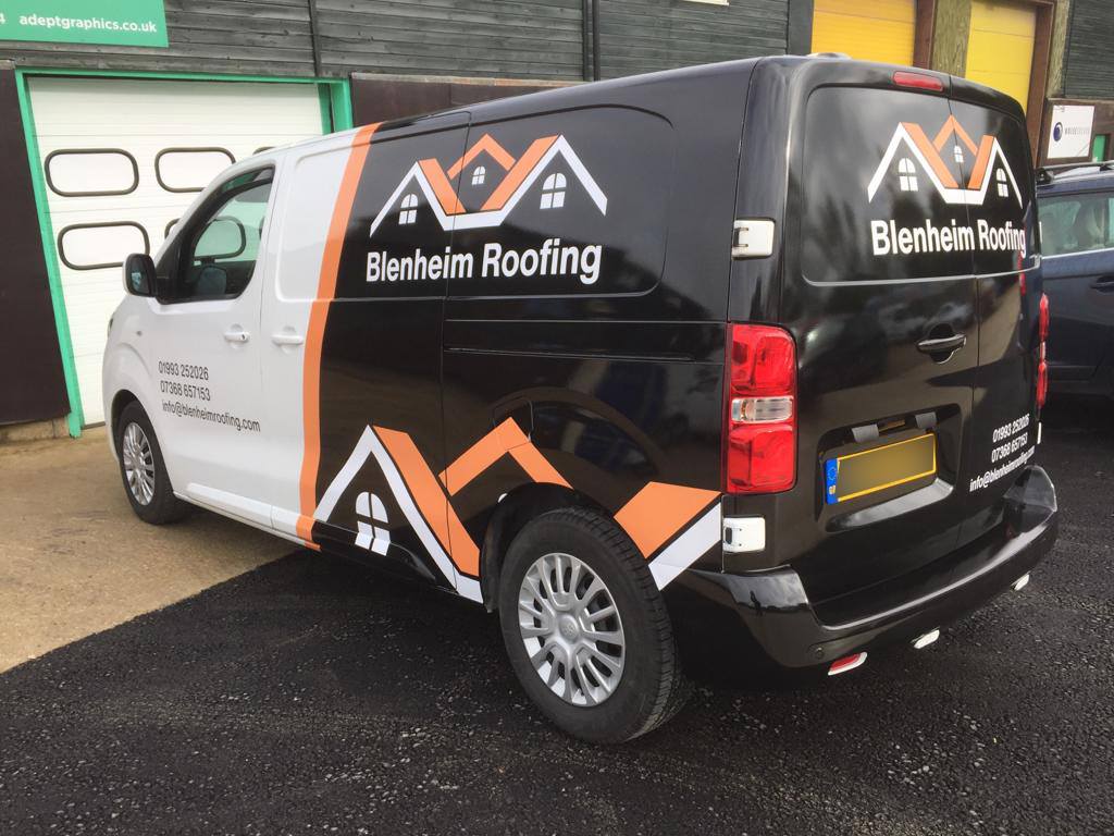 Adept Graphics - A new Blenhiem Roofing van has now left...
