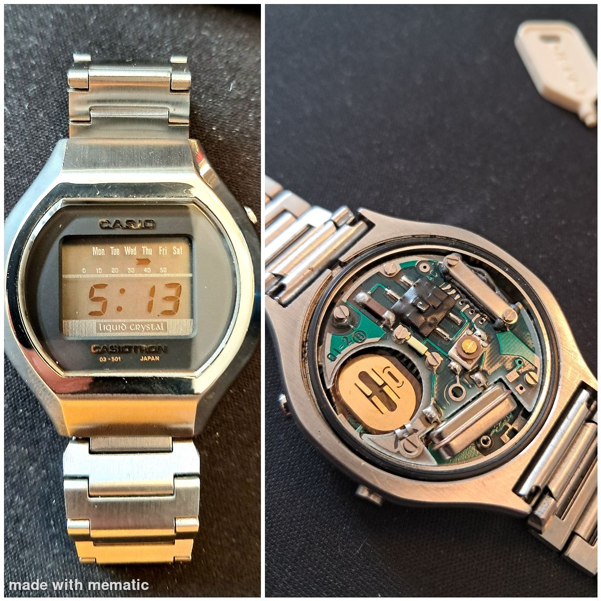 How to adjust time on 1970s Casiotron 03-502 watch