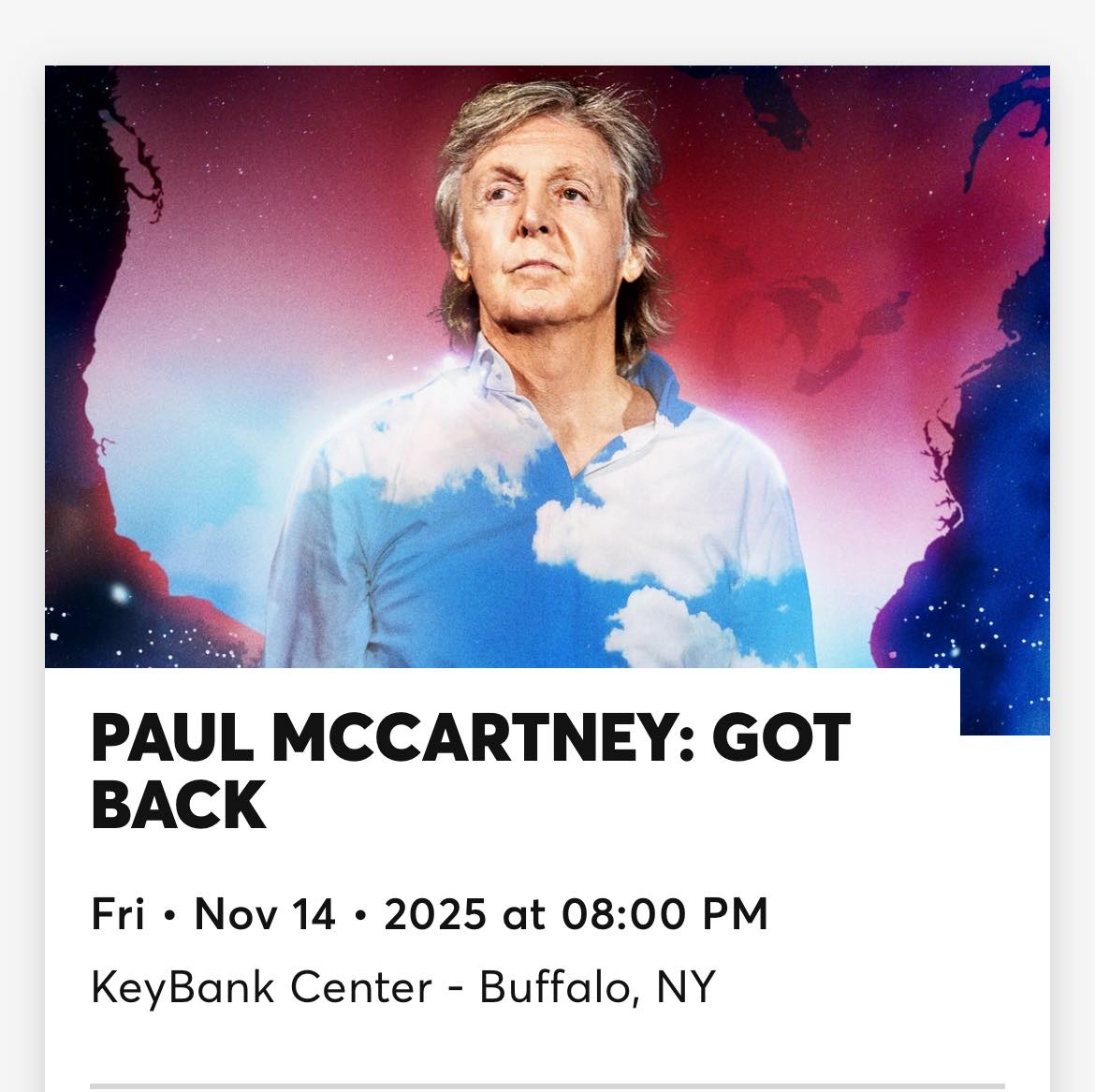 1989 Paul McCartney tour program for sale