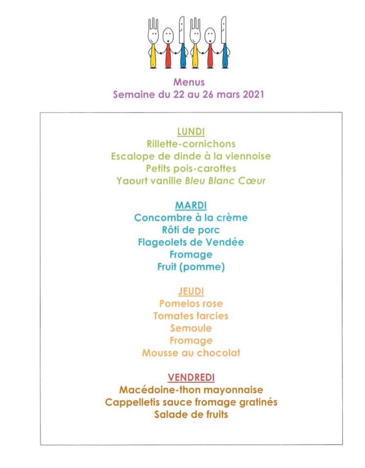 Méry-sur-Cher - 🥕Les menus de la cantine pour cette semaine | Facebook
